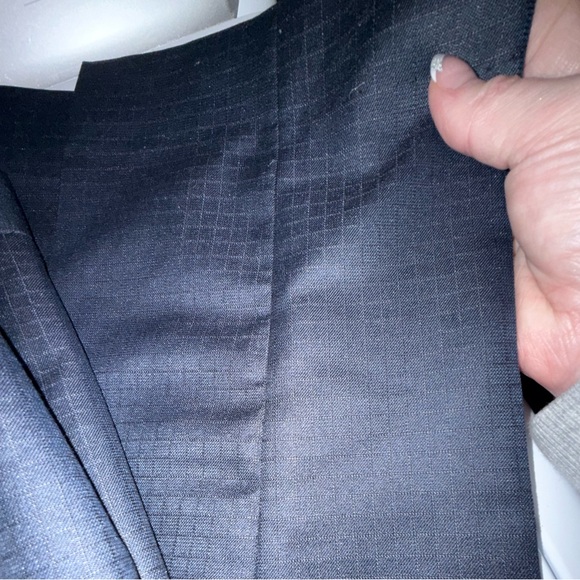 NWT Cliff-in "Italian Fit" Men’s Trousers - Dark Blue Grid Pattern - Sz 34 - Picture 10 of 15